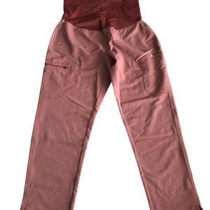 FIGS Yola Maternity Scrub Pants 2.0 Large L Mineral Mauve Pink